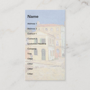 Vincent Van Gogh - The Yellow House - Fine Art Business Card