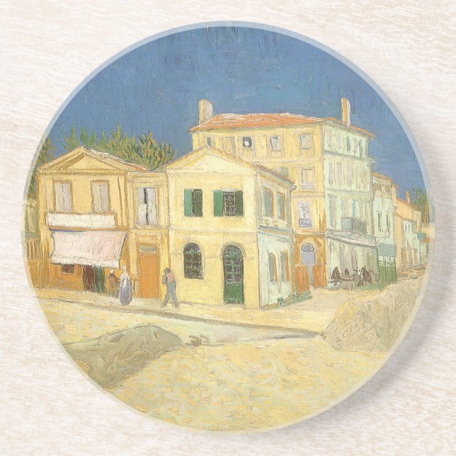 Vincent van Gogh - The Yellow House (The Street) Coaster (Front)