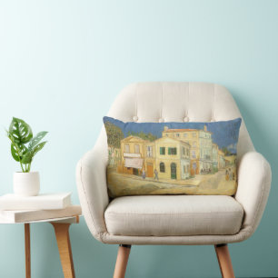 Vincent van Gogh - The Yellow House (The Street) Lumbar Cushion
