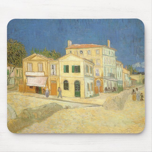 Vincent van Gogh - The Yellow House (The Street) Mouse Pad (Front)