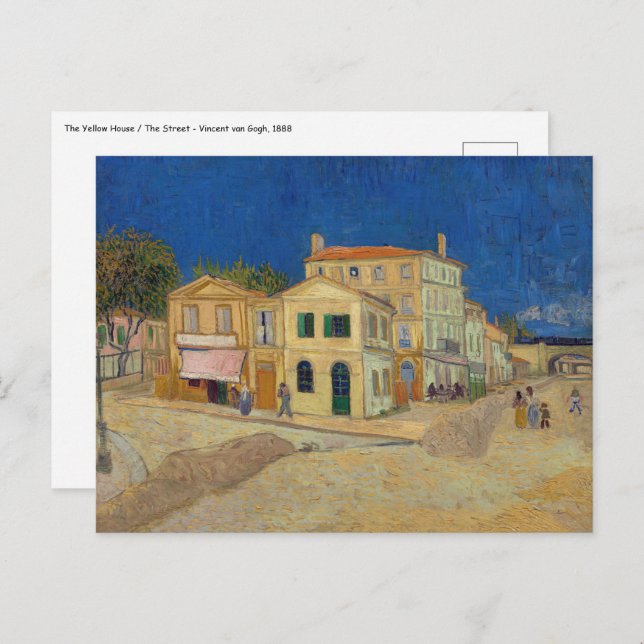 Vincent van Gogh - The Yellow House / The Street Postcard (Front/Back)
