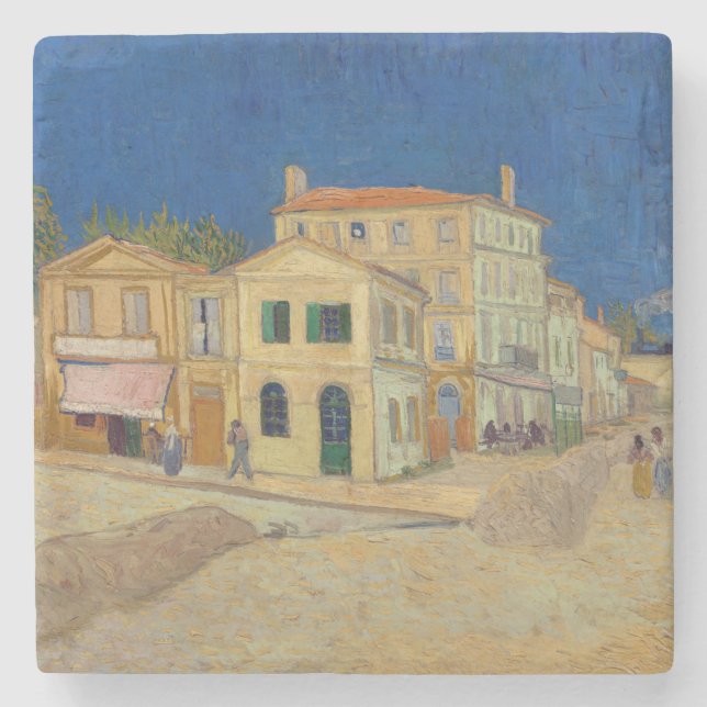 Vincent van Gogh - The Yellow House / The Street Stone Coaster (Front)