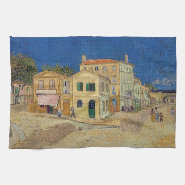 Vincent van Gogh - The Yellow House / The Street Tea Towel (Horizontal)