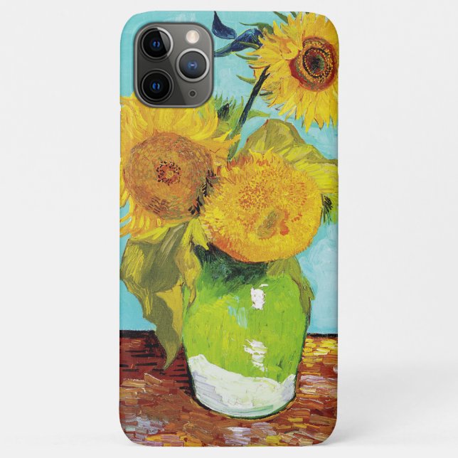 Vincent Van Gogh Three Sunflowers In a Vase Case-Mate iPhone Case (Back)