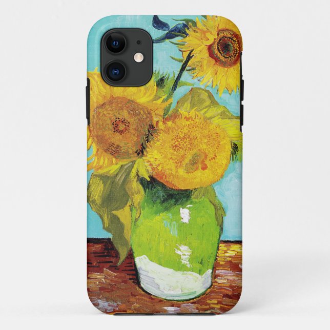 Vincent Van Gogh Three Sunflowers In a Vase Case-Mate iPhone Case (Back)