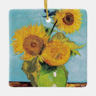 Vincent Van Gogh - Three Sunflowers in a Vase Ceramic Ornament