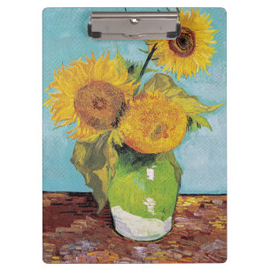 Vincent Van Gogh - Three Sunflowers in a Vase Clipboard