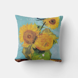 Vincent Van Gogh - Three Sunflowers in a Vase Cushion