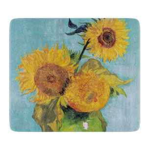 Vincent Van Gogh - Three Sunflowers in a Vase Cutting Board