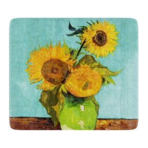 Vincent Van Gogh Three Sunflowers In A Vase Cutting Board
