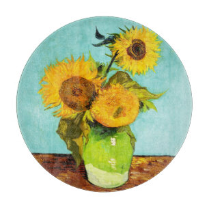 Vincent Van Gogh Three Sunflowers In A Vase Cutting Board
