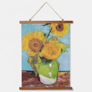 Vincent Van Gogh - Three Sunflowers in a Vase Hanging Tapestry