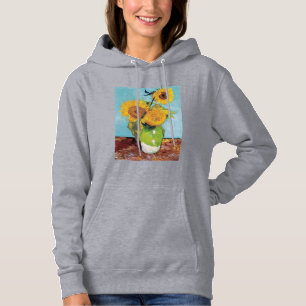 Vincent Van Gogh - Three Sunflowers in a Vase Hoodie