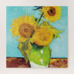 Vincent Van Gogh Three Sunflowers In a Vase Jigsaw Puzzle<br><div class="desc">Vincent Van Gogh Three Sunflowers In a Vase Jigsaw Puzzle</div>