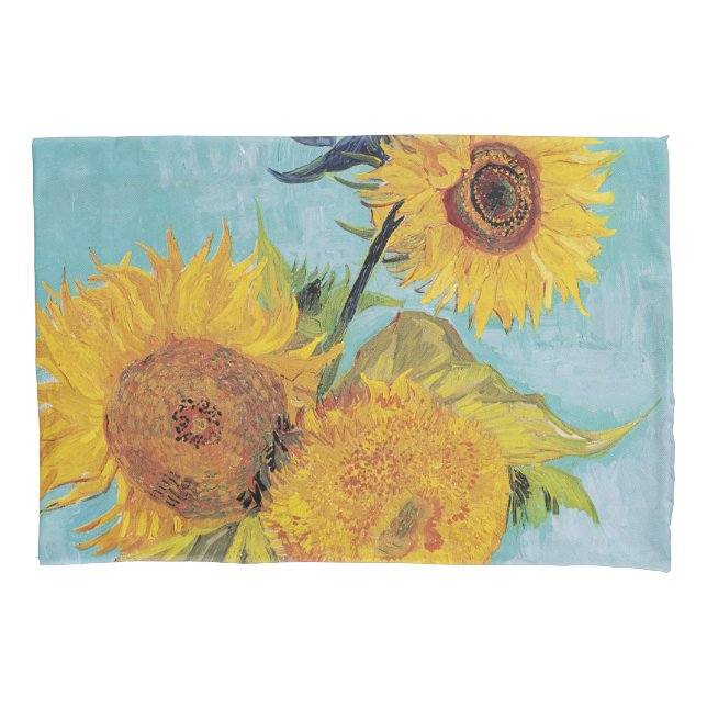 Vincent Van Gogh - Three Sunflowers in a Vase Pillowcase (Front)