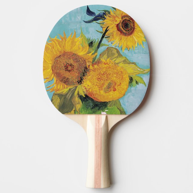 Vincent Van Gogh - Three Sunflowers in a Vase Ping Pong Paddle (Front)