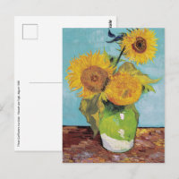 Vincent Van Gogh - Three Sunflowers in a Vase