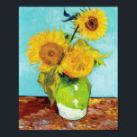 Vincent Van Gogh Three Sunflowers In a Vase Poster<br><div class="desc">Vincent Van Gogh Three Sunflowers In a Vase Poster</div>