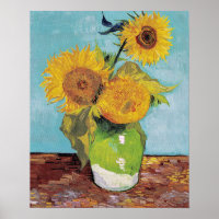 Vincent Van Gogh - Three Sunflowers in a Vase