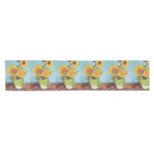 Vincent Van Gogh - Three Sunflowers in a Vase Short Table Runner