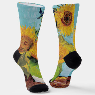 Vincent Van Gogh - Three Sunflowers in a Vase Socks