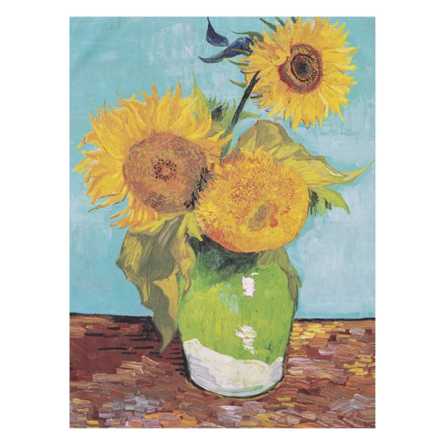Vincent Van Gogh - Three Sunflowers in a Vase Tablecloth (Front)