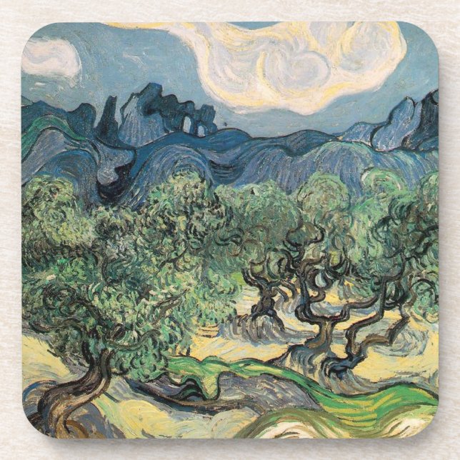 Vincent van Gogh Tree paintings Coaster (Front)