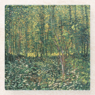 Vincent van Gogh Trees and Undergrowth, 1887 Glass Coaster