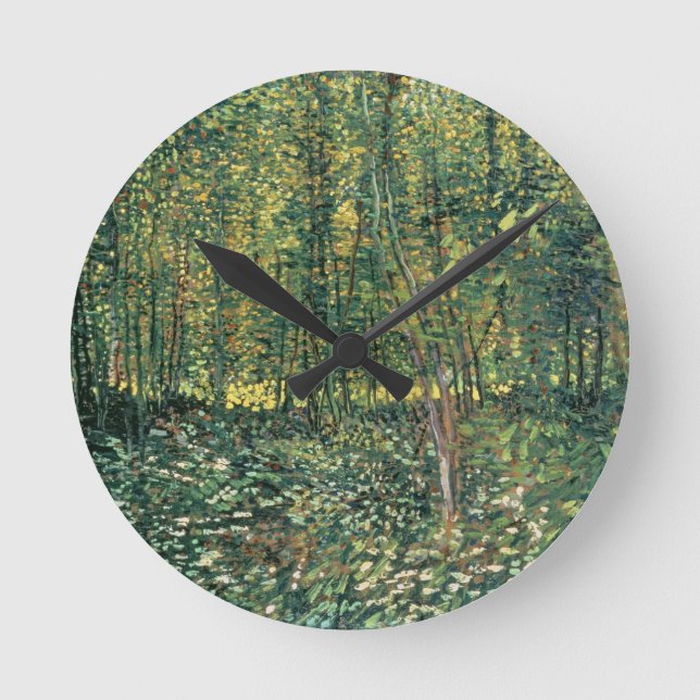 Vincent van Gogh | Trees and Undergrowth, 1887 Round Clock (Front)