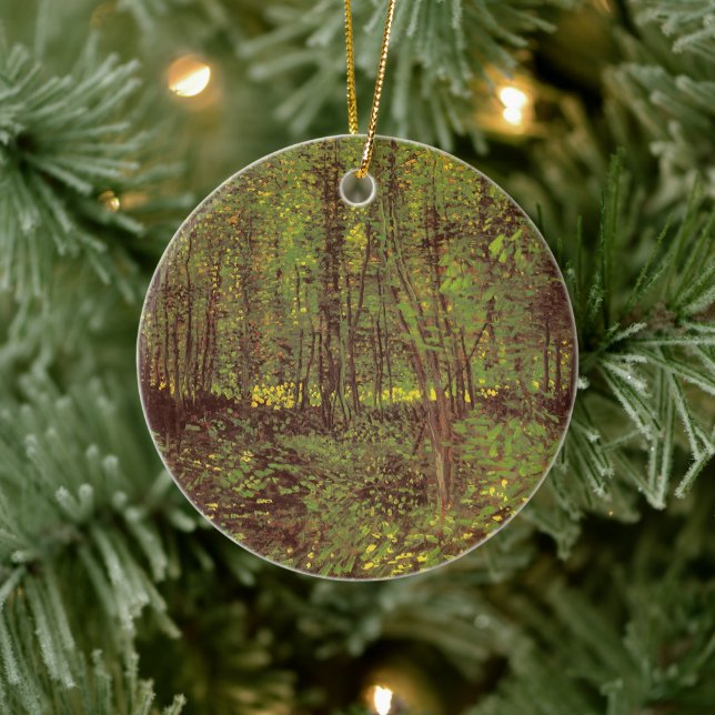 Vincent van Gogh - Trees and Undergrowth Ceramic Ornament (Tree)
