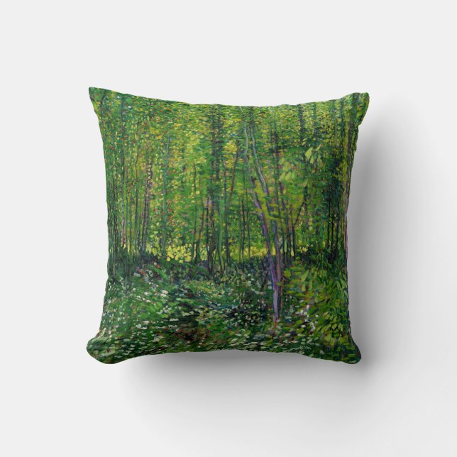 Vincent Van Gogh Trees And Undergrowth Cushion (Front)
