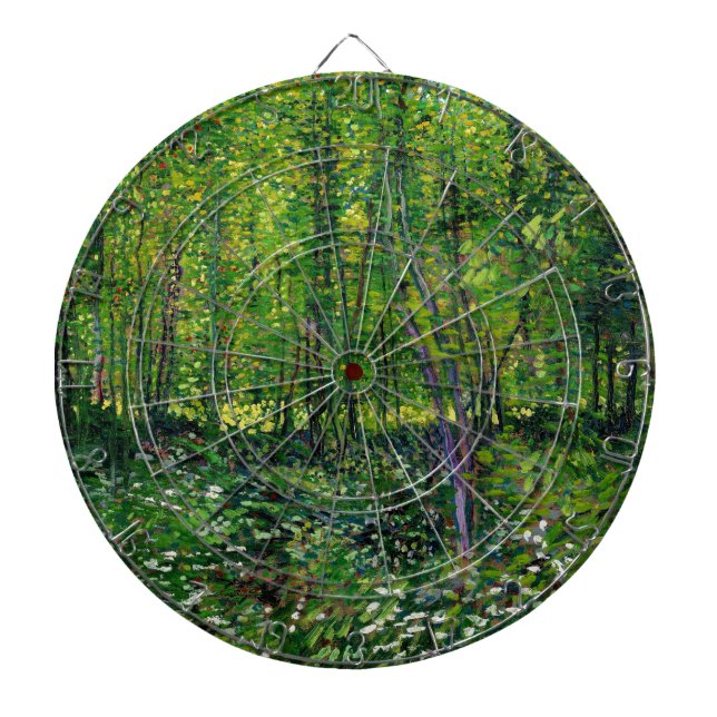 Vincent Van Gogh Trees And Undergrowth Dartboard (Front)