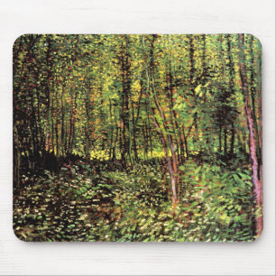 Vincent Van Gogh - Trees And Undergrowth Fine Art Mouse Pad