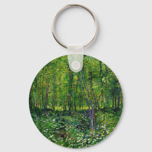 Vincent Van Gogh Trees And Undergrowth Key Ring