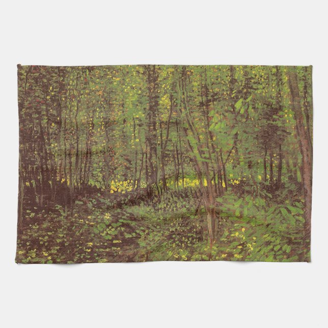 Vincent van Gogh - Trees and Undergrowth Tea Towel (Horizontal)
