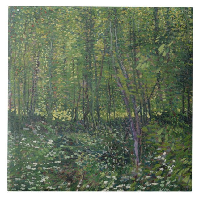 Vincent van Gogh - Trees and Undergrowth Tile (Front)