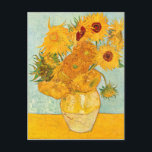 Vincent Van Gogh Twelve Sunflowers In a Vase Art Postcard<br><div class="desc">Vincent Van Gogh Twelve Sunflowers In a Vase Art Postcard</div>