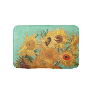 Vincent Van Gogh Twelve Sunflowers In A Vase Bath Mat