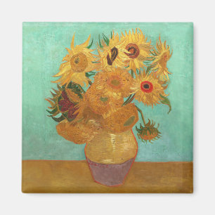 Vincent Van Gogh Twelve Sunflowers In A Vase Magnet