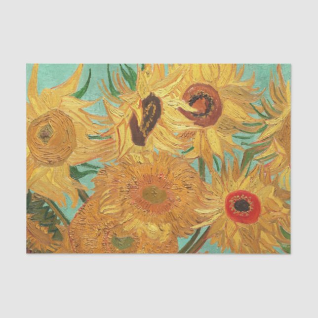 Vincent Van Gogh Twelve Sunflowers In A Vase Tissue Paper (Front)
