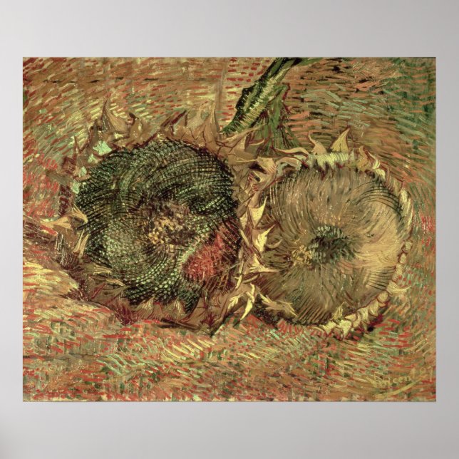 Vincent van Gogh | Two Cut Sunflowers, 1887 Poster (Front)