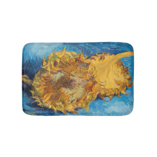 Vincent van Gogh - Two Cut Sunflowers Bath Mat