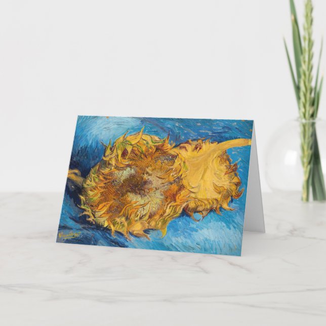 Vincent van Gogh - Two Cut Sunflowers Card (Front)