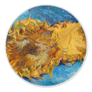 Vincent van Gogh - Two Cut Sunflowers Ceramic Knob