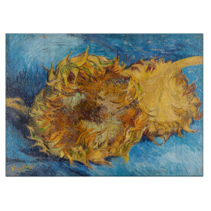 Vincent van Gogh - Two Cut Sunflowers Cutting Board
