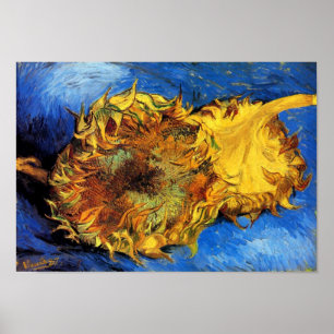 Vincent Van Gogh - Two Cut Sunflowers - Fine Art Poster