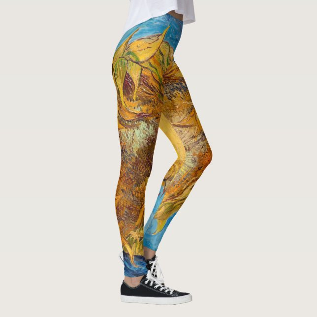 Vincent van Gogh - Two Cut Sunflowers Leggings (Right)