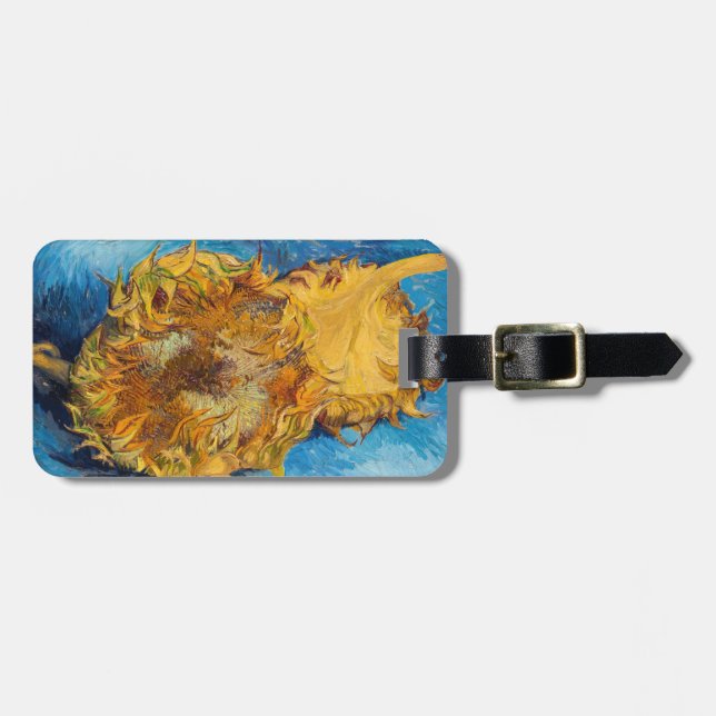 Vincent van Gogh - Two Cut Sunflowers Luggage Tag (Front Horizontal)