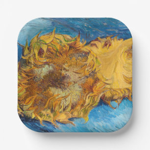 Vincent van Gogh - Two Cut Sunflowers Paper Plate