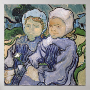 Vincent van Gogh   Two Little Girls, 1890 Poster